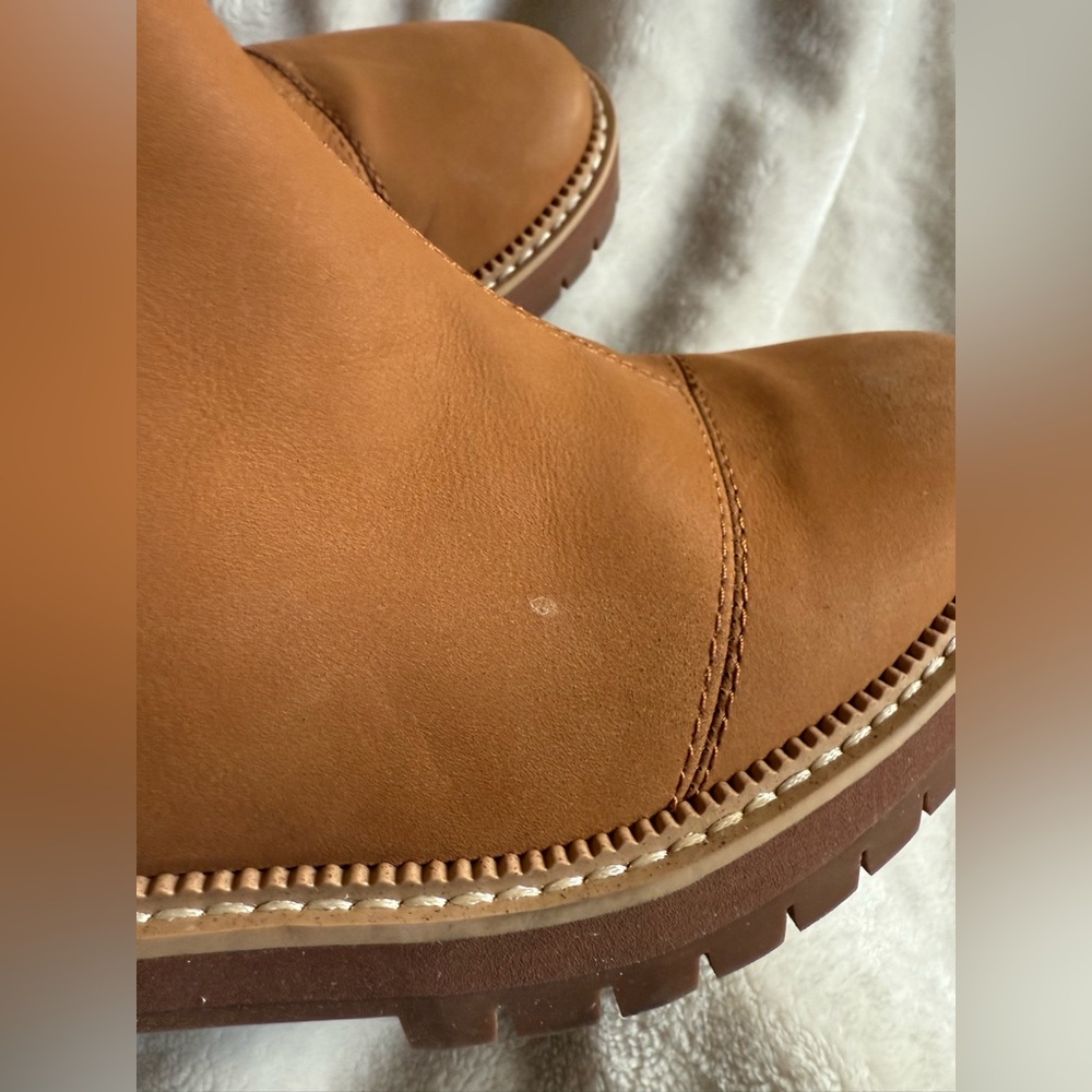 TOMS Women’s Dakota Water-Resistant Leather Chelsea Boots | Size 7.5 | Tan - Picture 7 of 8